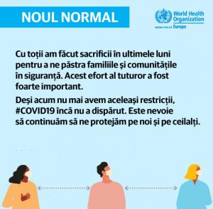 #NoulNormal Comportamentul nostru determină cât de extinsă poate deveni o boală. Pentru a reduce răspândirea COVID-19: