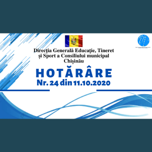 Hotărâre nr. 24 din 11.10.2020 a Comisiei extraordinare de sănătate publică a municipiului Chișinău