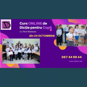 Din 24 Octombrie, nou curs online de dicție pentru copii!