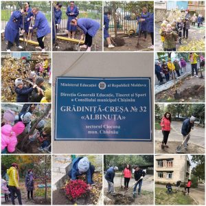 În  perioada lunilor octombrie – noiembrie pe teritoriul IET nr.32 au fost plantați 45 de arbori!