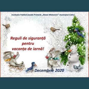 Reguli de siguranță pentru vacanța de iarnă Decembrie 2020