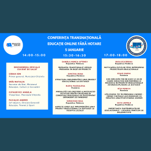 Conferința transnațională educație online fără hotare 5 Ianuarie