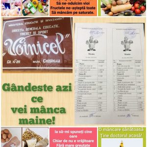 Un meniu corect și o alimentație sănătoasă…