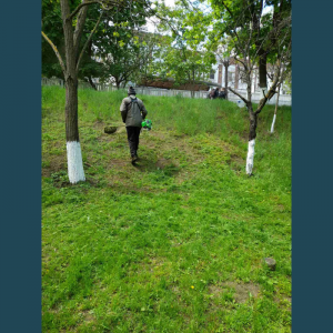 Angajații de la școala primară nr. 83 și LT „Ștefan Vodă” se ocupă de îngrijirea terenurilor din cadrul instituțiilor de învățământ