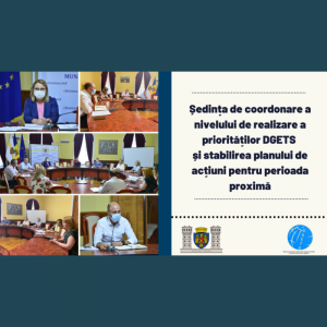 Ședința de coordonare a nivelului de realizare a priorităților DGETS și stabilirea planului de acțiuni pentru perioada proximă