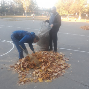 Angajații școlii primare nr.82, str.M.Dragan,8/2 zilnic salubrizează și amenajază terenul instituției