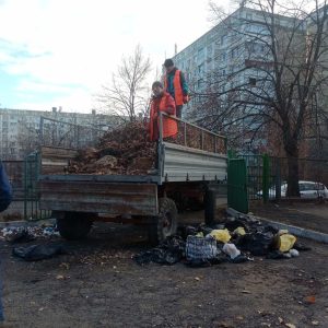 Campania municipală „Curățenia generală de toamnă” în IET nr. 197 s-a finalizat cu evacuarea frunzișului