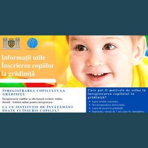 Informații utile cu privire la înscrierea copiilor la grădiniță