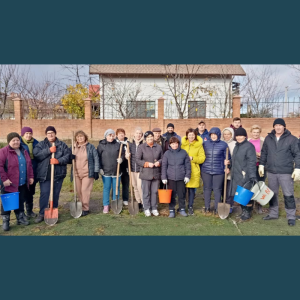Pe terenul Liceului Teoretic „Gheorghe Ghimpu” au fost plantați 50 de arbori