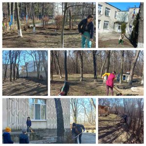 În instituțiile de învățământ din sectorul Ciocana se efectuează curățenia generală de primăvară