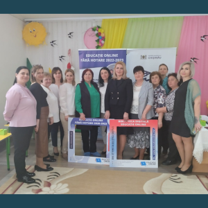 Caravana „Educație online fără hotare” a ajuns la Instituția de Educație Timpurie Nr. 2 din Bubuieci, sectorul Ciocana